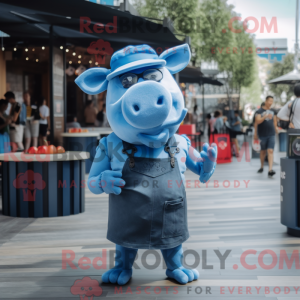 Blue Pig-maskotdraktfigur...
