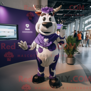 Lilla Holstein Cow maskot...