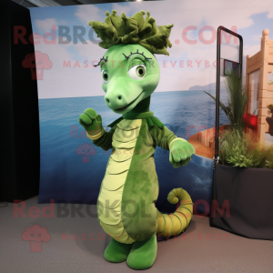 Olive Seahorse mascotte...