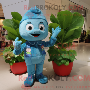 Sky Blue Spinach mascot...