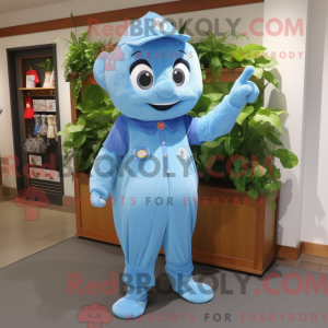 Sky Blue Spinach mascot...