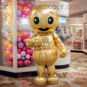 Gold Gumball Machine maskot...