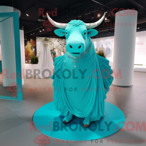 Turquoise Bull mascot...