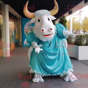 Turquoise Bull mascot...