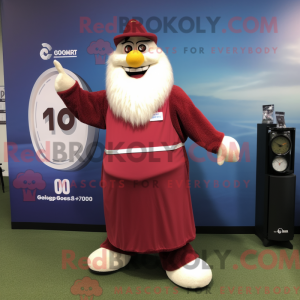 Maroon Golf Bag mascot...