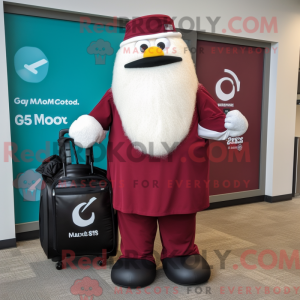 Maroon Golf Bag maskot...