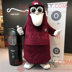 Maroon Golf Bag mascot...