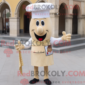 Postava maskota krémové...