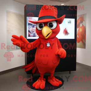 Red Harpy maskot kostume...