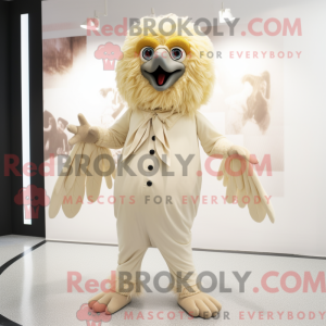 Cream Harpy maskot kostume...