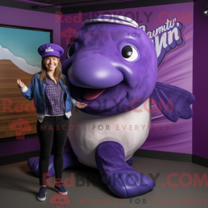 Personaggio mascotte viola...