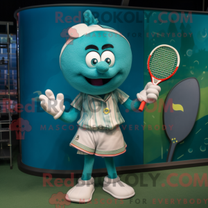 Blågrön tennisracket...