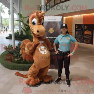 Brown Sea Horse mascot...
