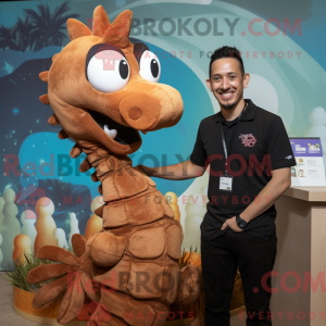 Brown Sea Horse mascot...