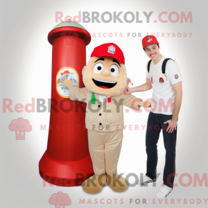 Beige flaske ketchup maskot...