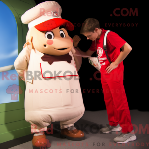 Beige flaske ketchup maskot...