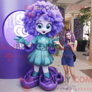 Lavendel Medusa maskot...