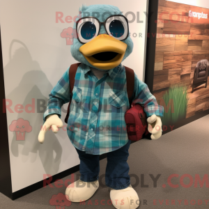 Teal Cod mascottekostuum...
