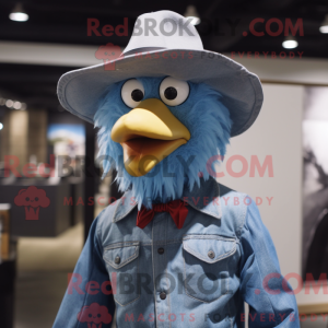 Sky Blue Rooster mascotte...