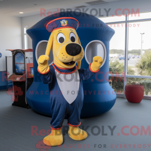Navy Hot Dog mascot costume...