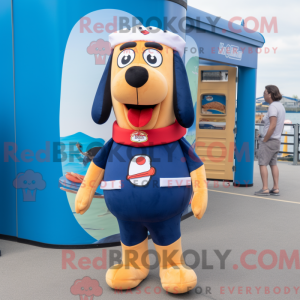 Navy Hot Dog maskot kostume...
