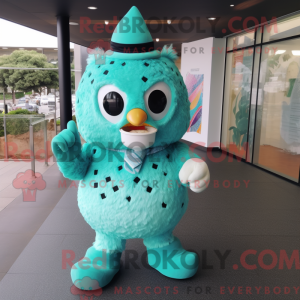 Teal Ice Cream mascot...