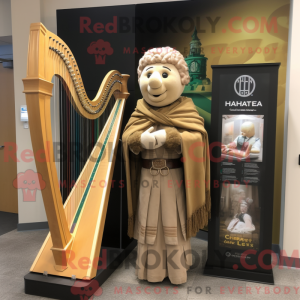 Tan Celtic Harp...
