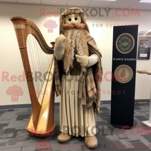 Tan Celtic Harp...