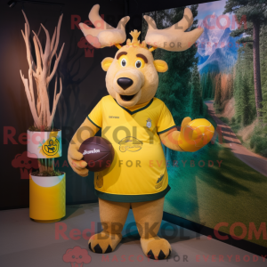 Yellow Elk mascot costume...