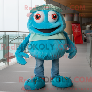 Teal Crab Cakes mascot...