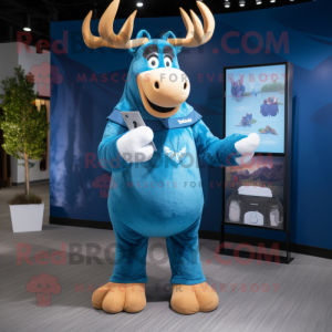 Blue Elk mascotte kostuum...