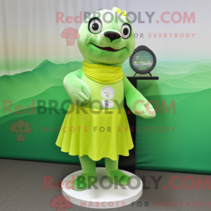 Maskotdraktfigurat Lime...
