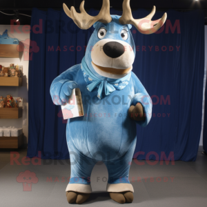 Blue Elk maskot kostym...