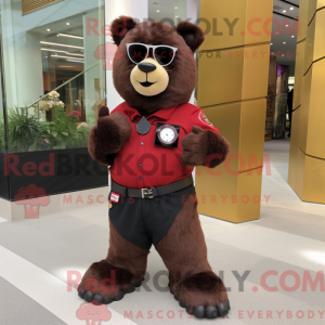 Maroon Brilbeer mascotte...