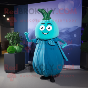 Cyan Beet maskot kostume...