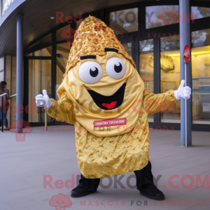 Guld Paella maskot kostume...