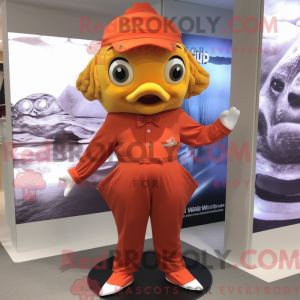 Goudvis mascotte kostuum...