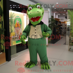 Grøn krokodille maskot...