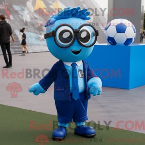 Postava maskota Blue Soccer...