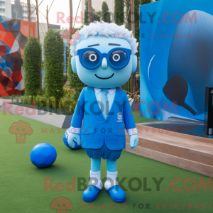 Blue Soccer Goal maskot...