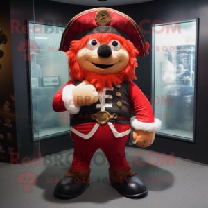 Red Pirate mascotte kostuum...