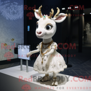 Cream Deer mascotte kostuum...