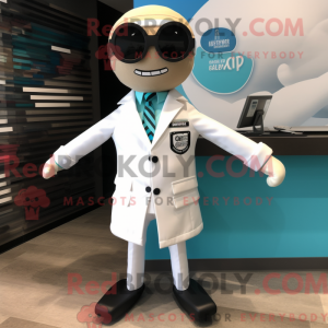Sølv Doctor maskot kostyme...