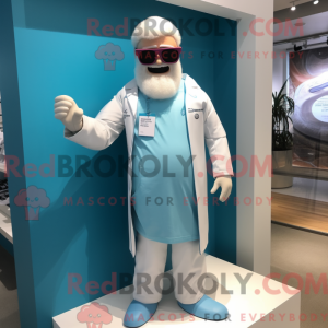 Sølv Doctor maskot kostyme...