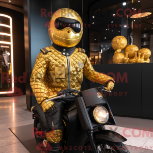 Gold Dim Sum mascot costume...