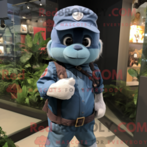 Fantasia de mascote de commando com short jeans e gorros - Mascotes do Para Commando - REBROKO_321754 - RedBrokoly.com
