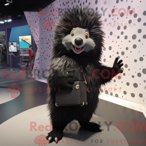 Sort Porcupine maskot...