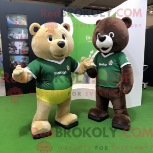 Olive Bear maskot kostume...