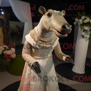 Tan Tapir mascotte kostuum...