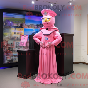 Mascotte de policier rose...